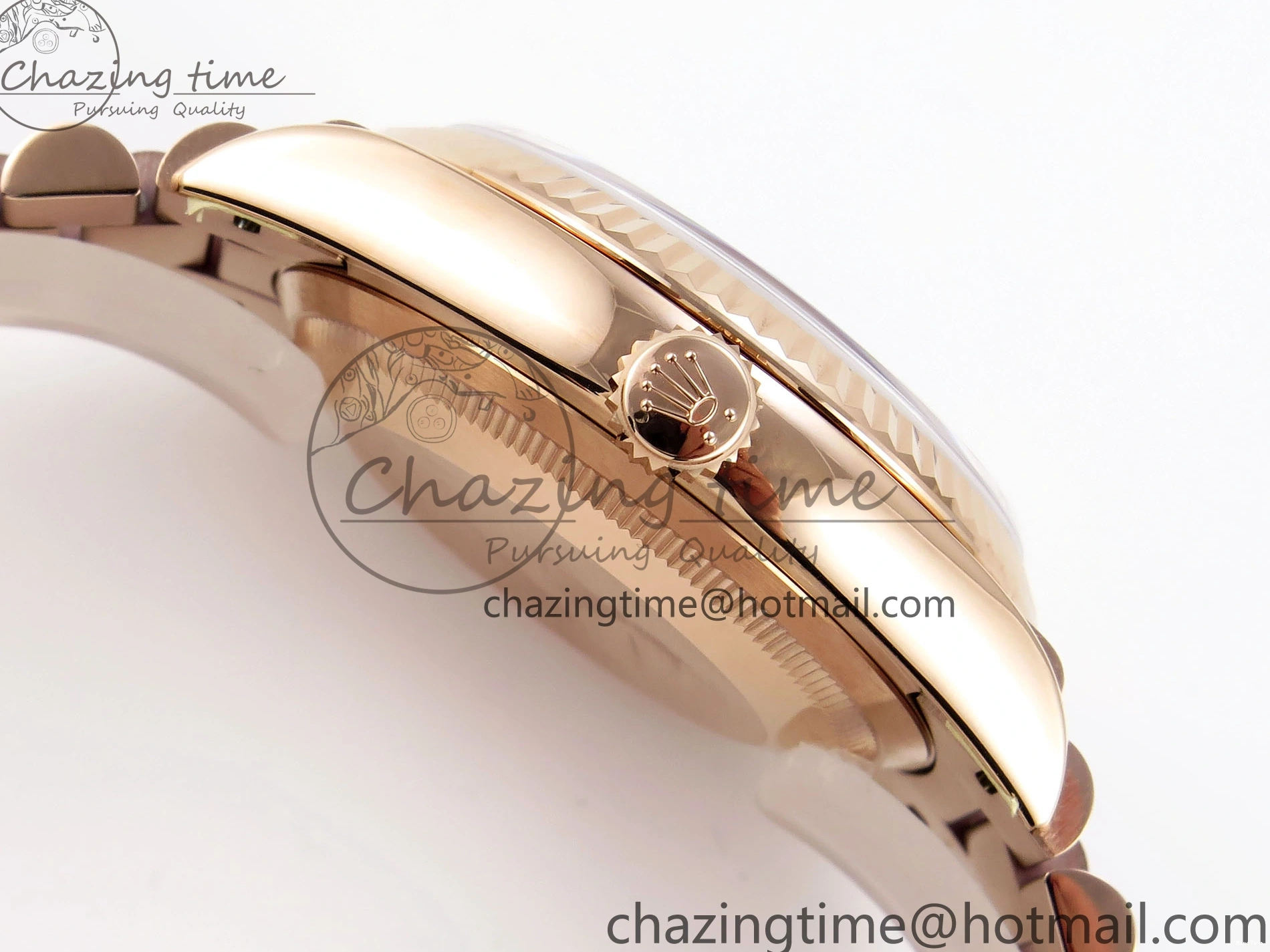 MiroTime 0413 Sophisticated Day Date 36 RG RAF 1:1 Best Edition Green Stone Dial on RG Bracelet A 1846